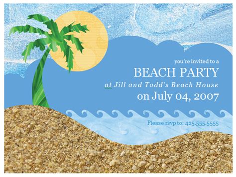Beach Invitation Template